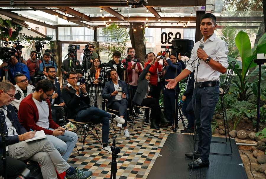 Nairo Quintana spoke during a press conference on Wednesday