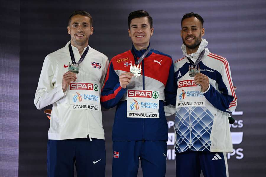 Le podium du 1500m