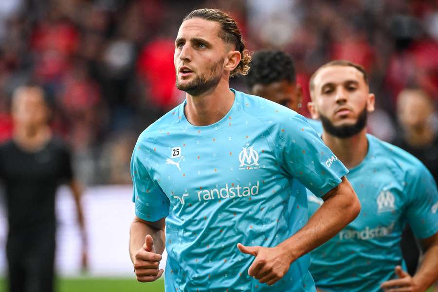 Adrien Rabiot à l'entraînement avec l'OM.