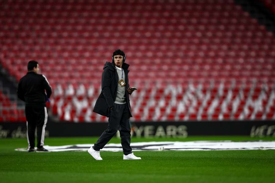 João Simões, jogador do Sporting, em San Mamés