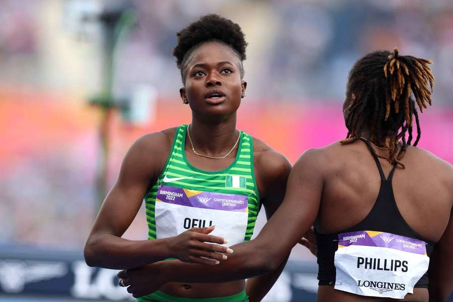 Ofili will still compete in the women's 200 and the 4x100 relay