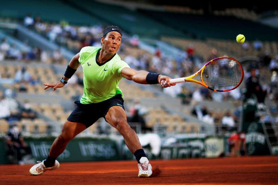 Nadal on the clay courts of Roland Garros