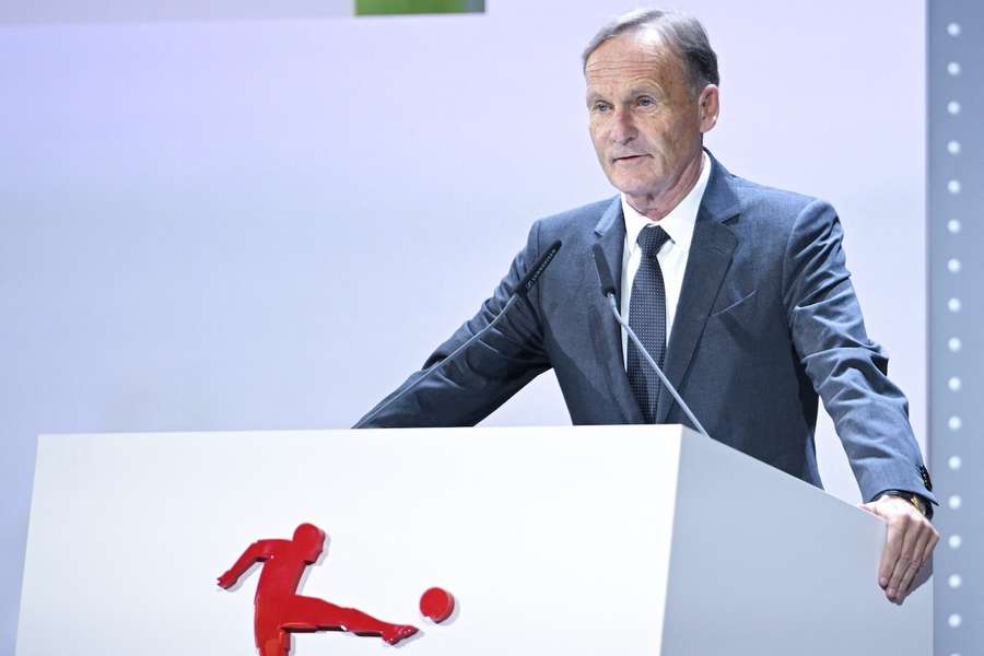 Hans-Joachim Watzke bei der DFL-Generalversammlung in Berlin.