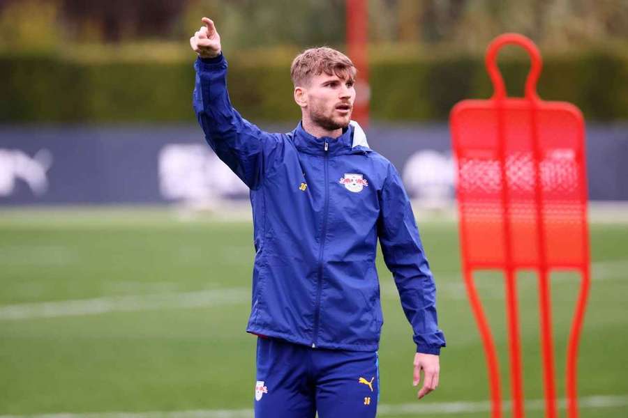 Timo Werner im Training bei Leipzig.