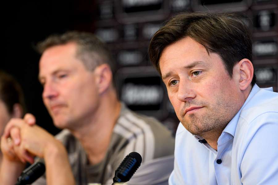 Sportovní ředitel Sparty Tomáš Rosický a trenér Brian Priske