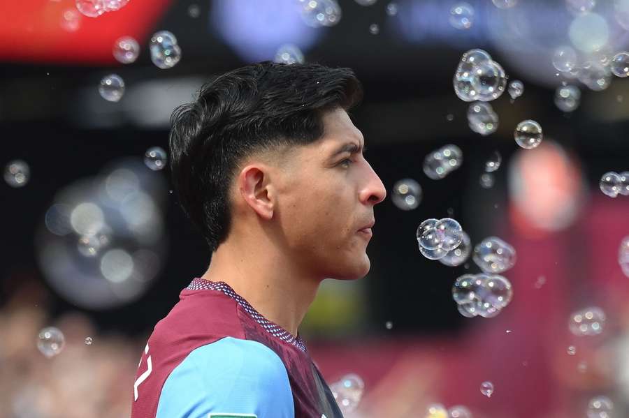 West Ham's Edson Alvarez before the match against Portsmouth