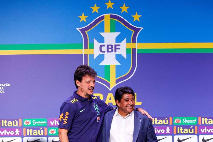 Diniz ao lado de Ednaldo Rodrigues, presidente da CBF