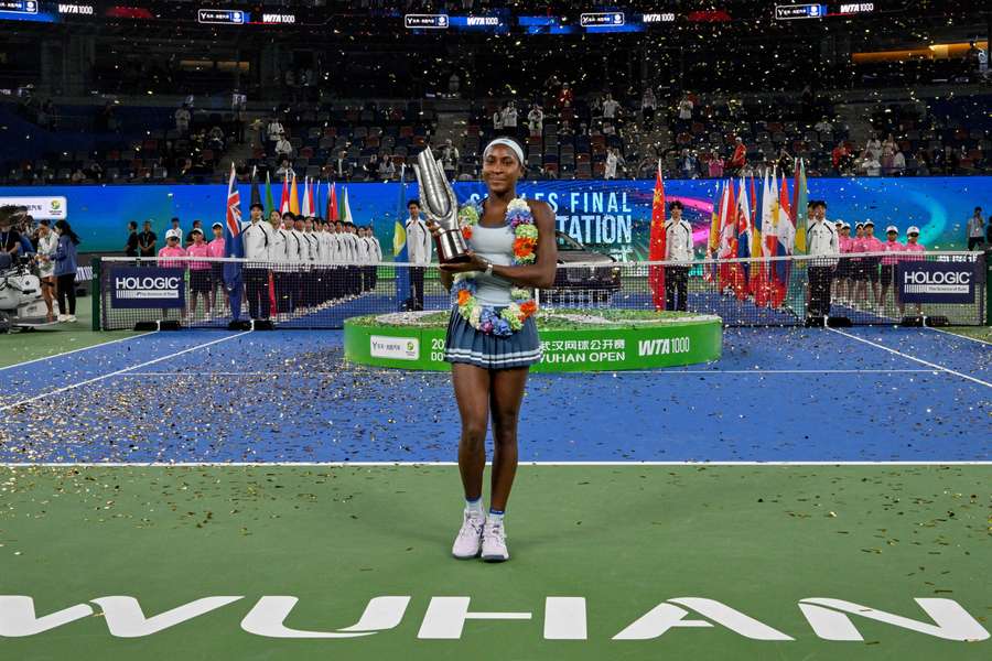 Coco Gauff won the Wuhan Open on Sunday.