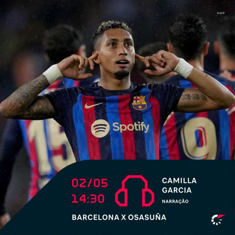 Brasileiro Raphinha tem crescido de produção com a camisa do Barça