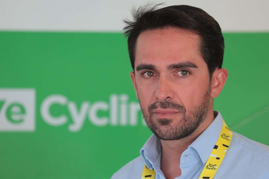 Alberto Contador en juillet 2022 sur le Tour de France.