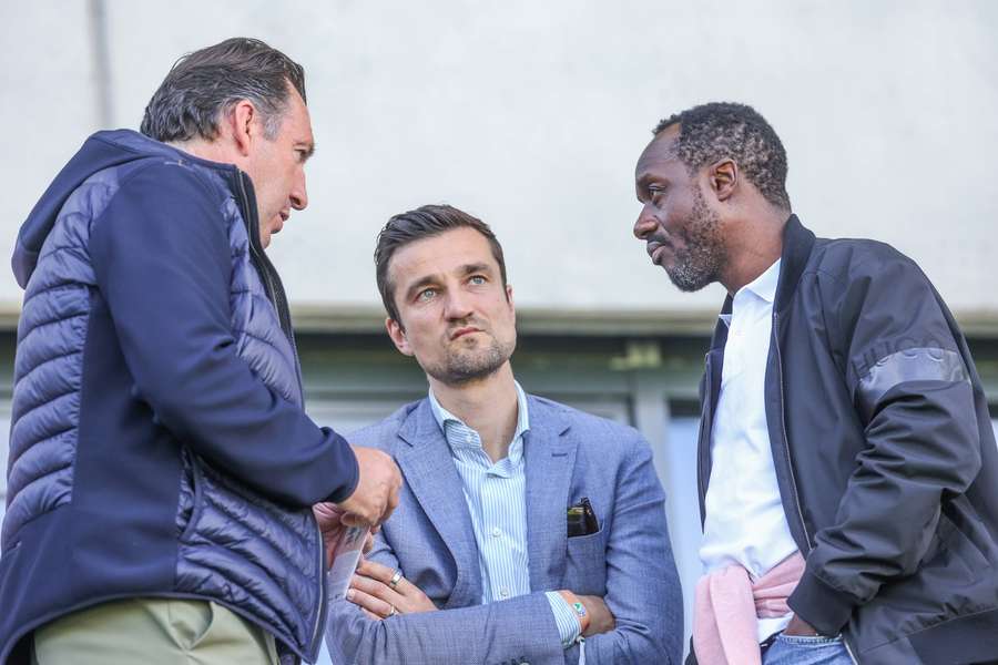 Marc Wilmots, Matthias Tillmann und Ben Manga (v.l.r..).