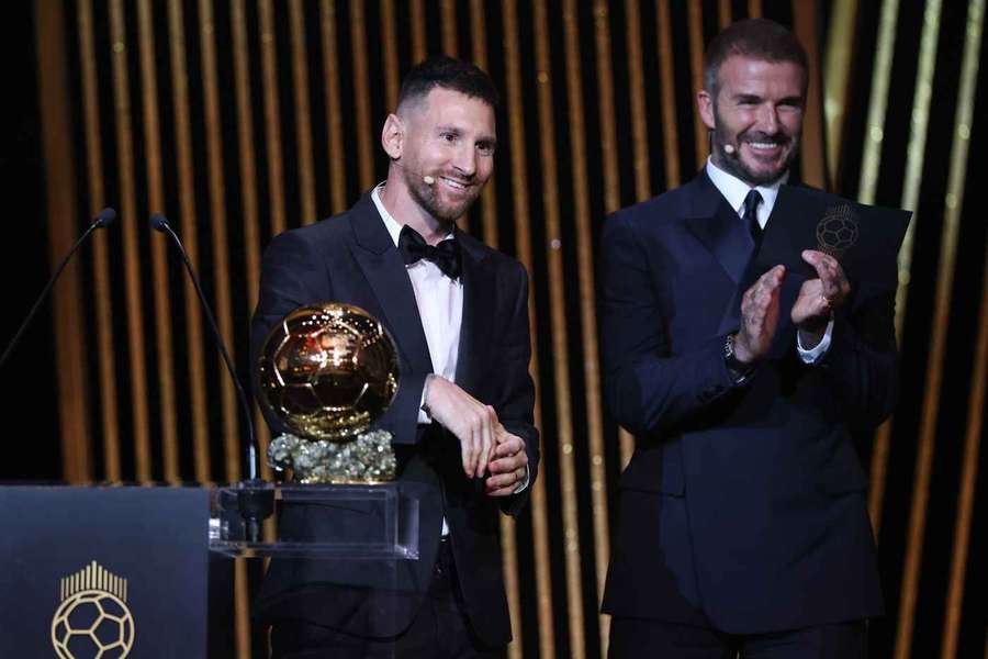 Beckham po boku Messiho. Beckham po boku Messiho.