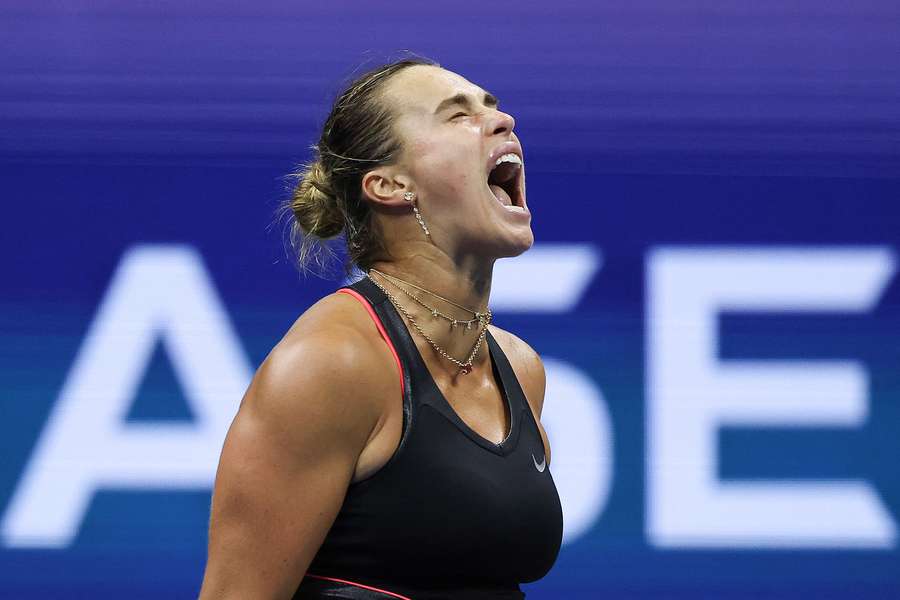 Sabalenka celebra con rabia Sabalenka celebra con rabia