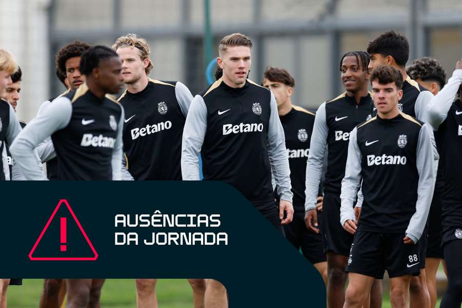 Muitas ausências do lado do Sporting