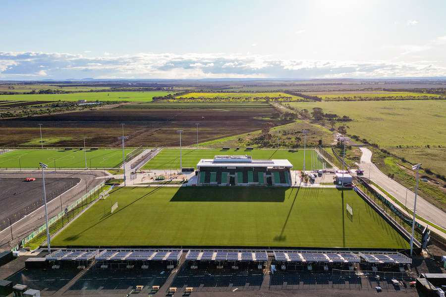 A general view of Western United's home base at Ironbark Fields, Tarneit. 