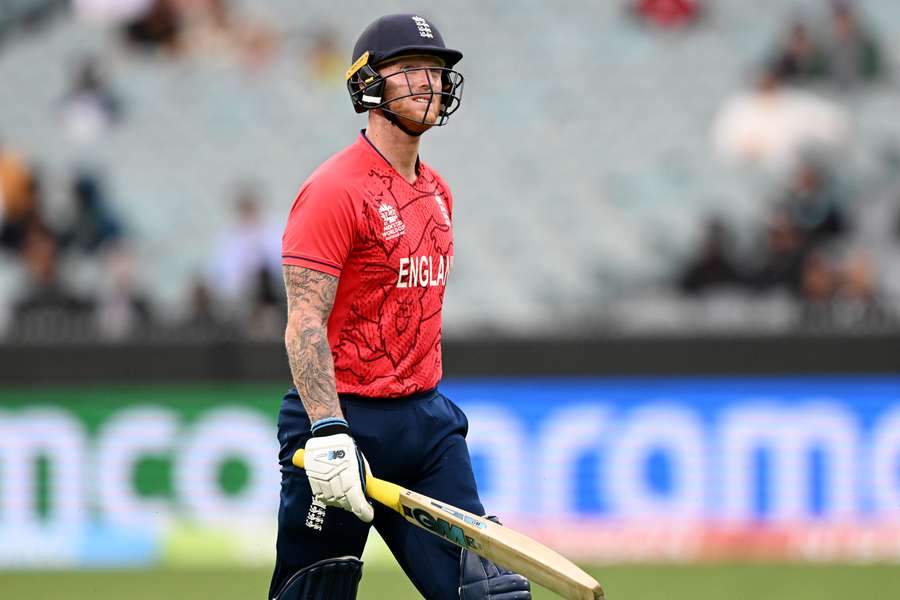 Stokes bats against Ireland at the T20 World Cup