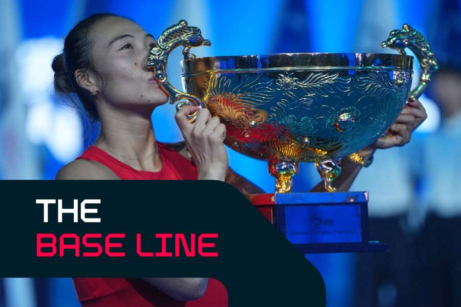 Qinwen Zheng celebrates with the Beijing title Qinwen Zheng celebrates with the Beijing title