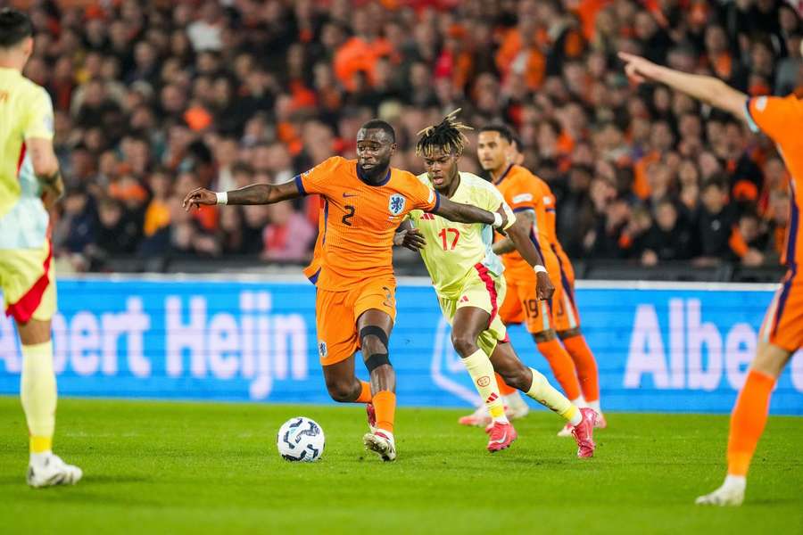 Lutsharel Geertruida replaced Jurrien Timber at right-back Lutsharel Geertruida replaced Jurrien Timber at right-back