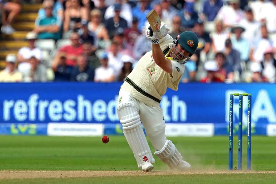 Head bats during the first Ashes Test