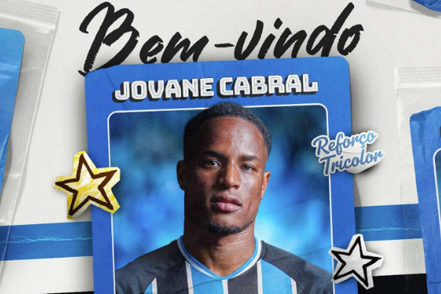 Jovane Cabral oficializado no Grêmio Jovane Cabral oficializado no Grêmio