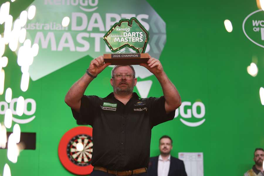 James Wade with the trophy after victory James Wade with the trophy after victory