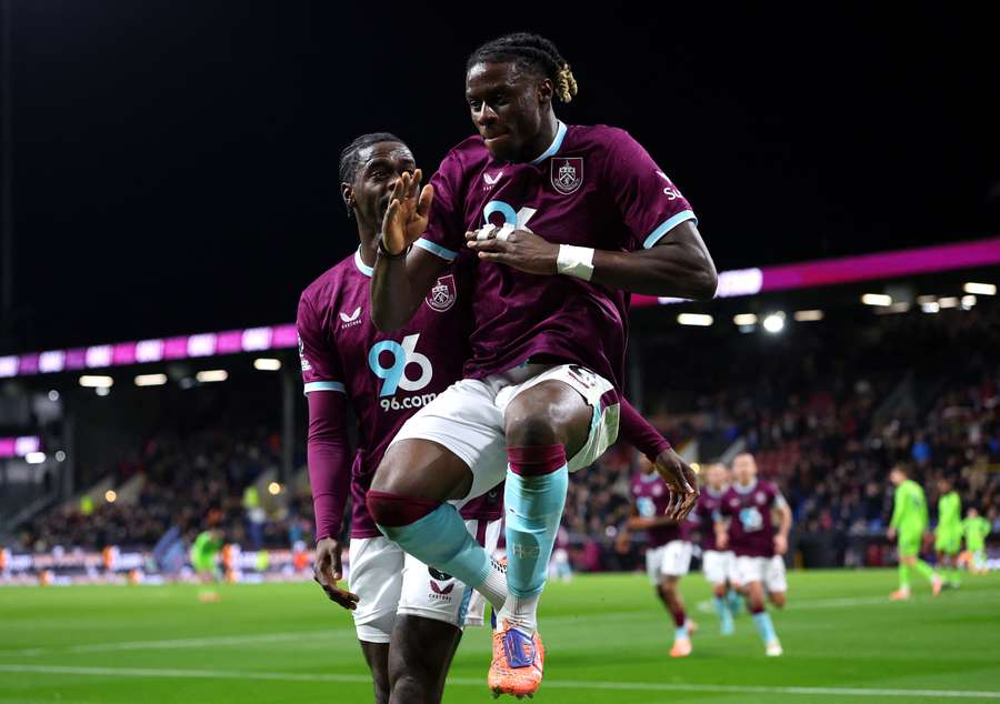 Burnley goal celebration Burnley goal celebration