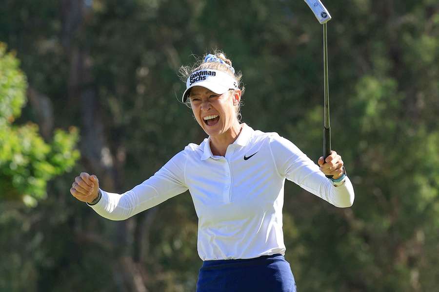 Nelly Korda celebra su victoria