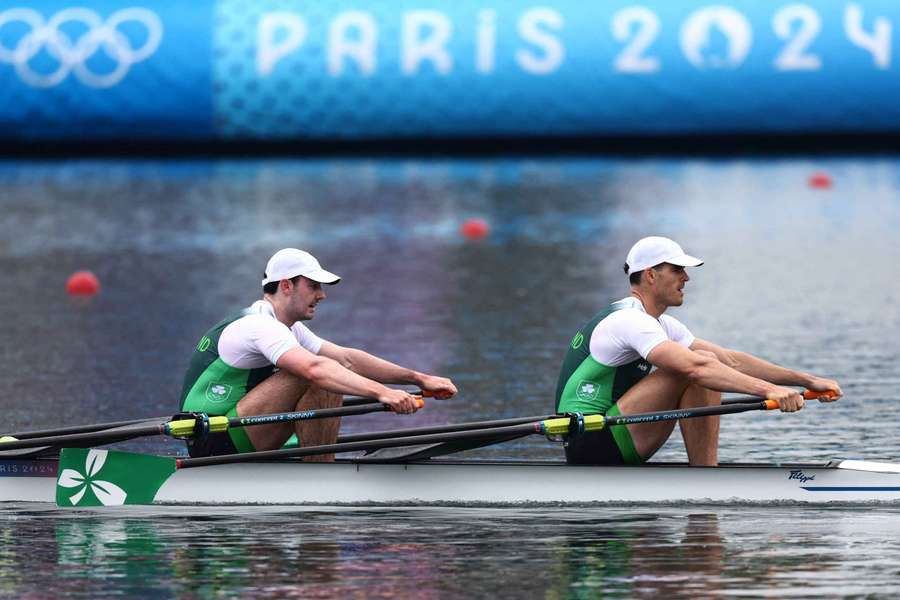 Daire Lynch of Ireland and Philip Doyle of Ireland in action