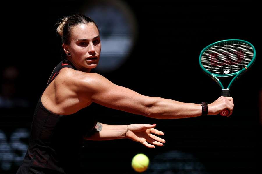 Aryna Sabalenková během prvního kola French Open.