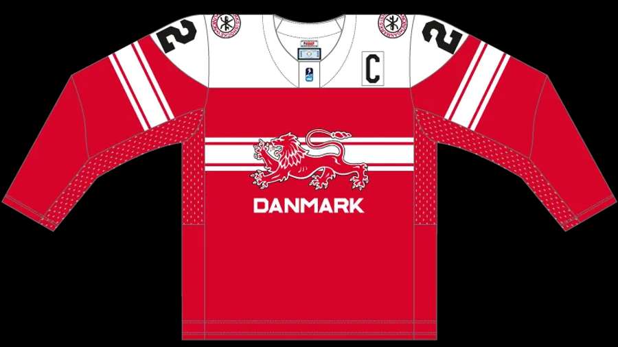 Červený dres Dánska.