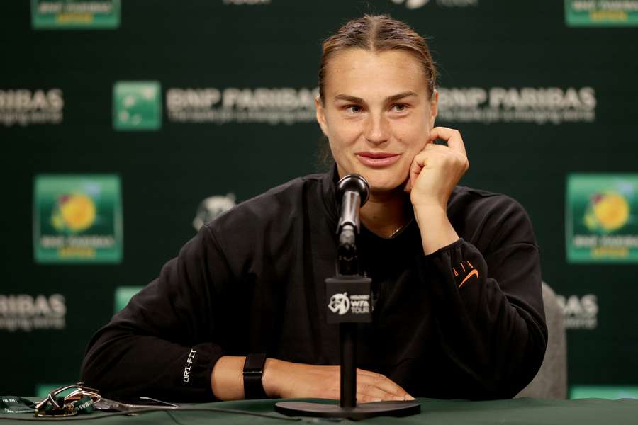 Aryna Sabalenka in conferenza stampa