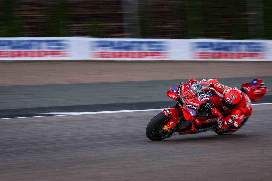 Marc Márquez, rodando en el circuito de Sachsenring