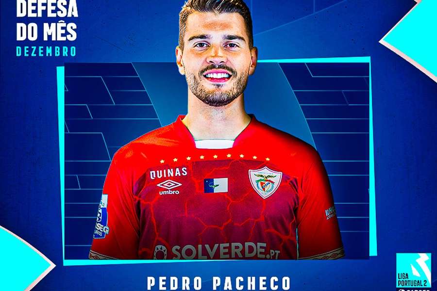 Pedro Pacheco foi o melhor defesa de dezembro na Liga 2