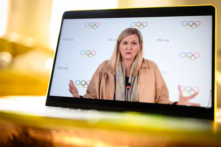 Kirsty Coventry, presidenta del COI, en una conferencia virtual
