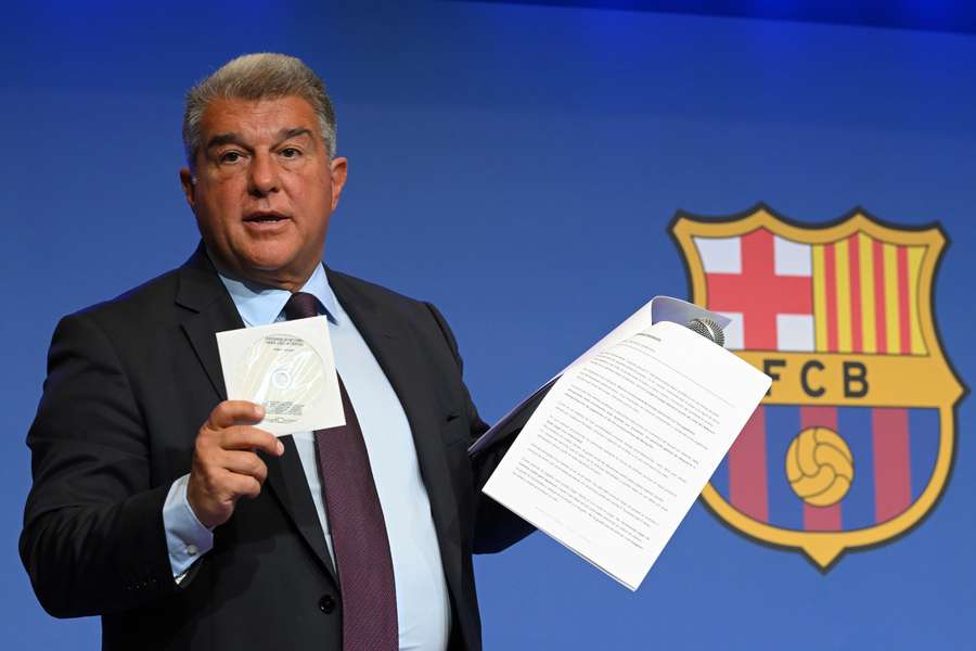 Joan Laporta, presidente do clube catalão