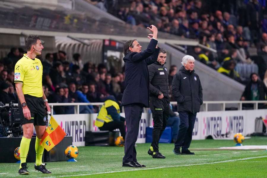 Inzaghi na partida com a Atalanta