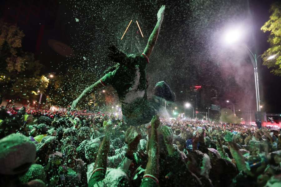 Des supporters mexicains à Mexico.