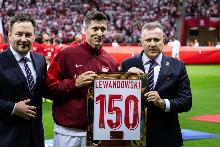 Robert Lewandowski wurde für 150 Länderspiele ausgezeichnet.