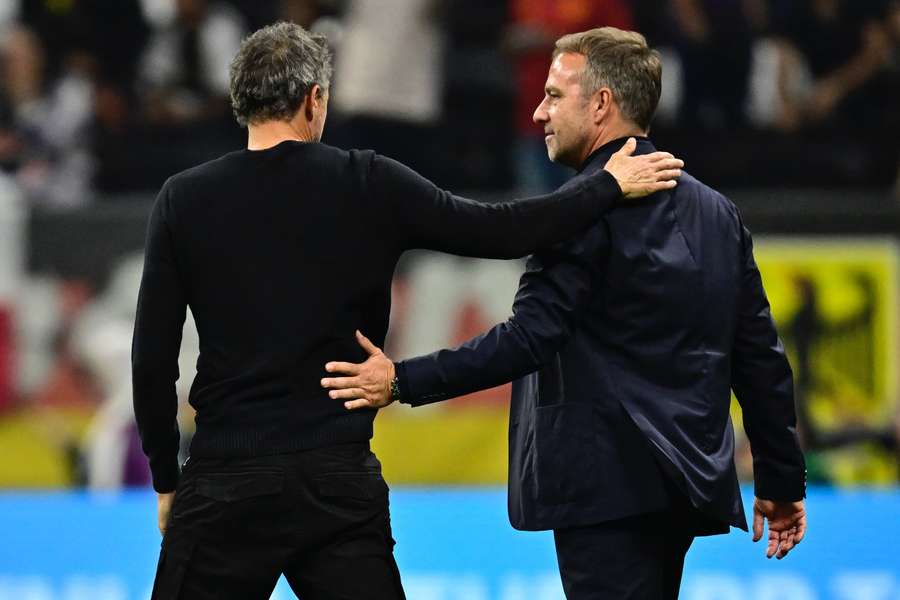 Verabredung zum WM-Finale: Luis Enrique und Hansi Flick.