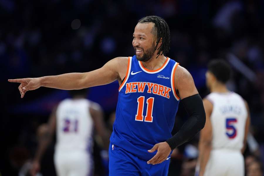 Knicks Jalen Brunson celebrates in Game 4 against Philadelphia 76ers Knicks Jalen Brunson celebrates in Game 4 against Philadelphia 76ers
