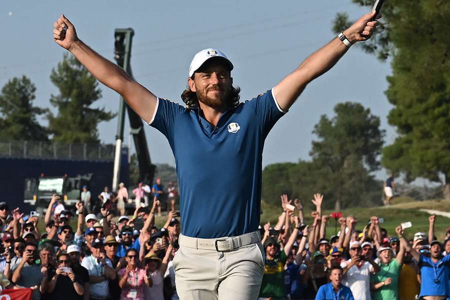 Tommy Fleetwood won his match against Rickie Fowler to secure the Ryder Cup