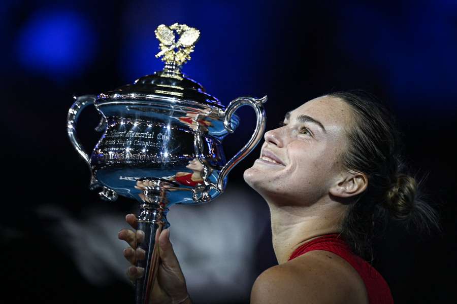 Aryna Sabalenka won last month's Australian Open in Melbourne