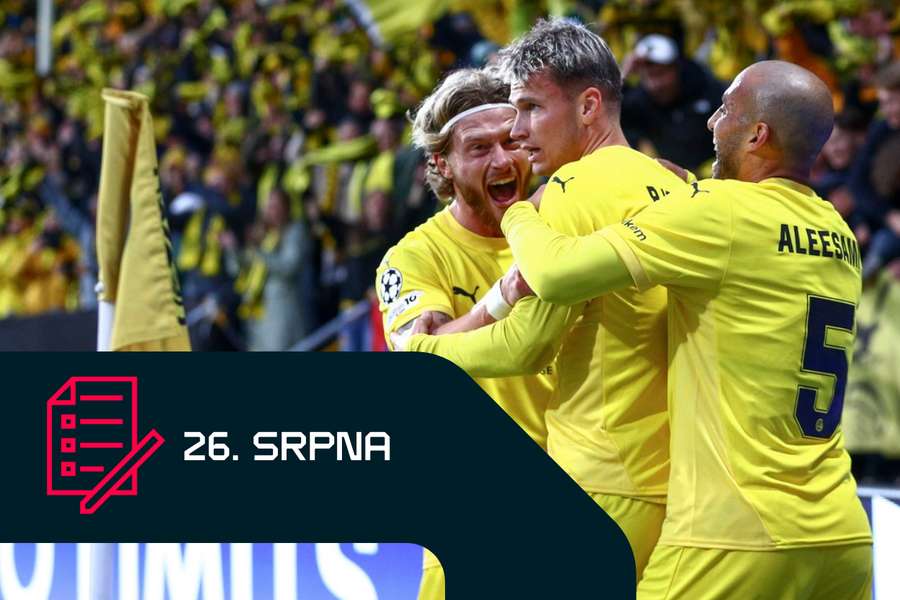 Norský Bodö/Glimt doma rozstřílel Sturm Graz 5:0, gól slaví Odin Bjortuft.