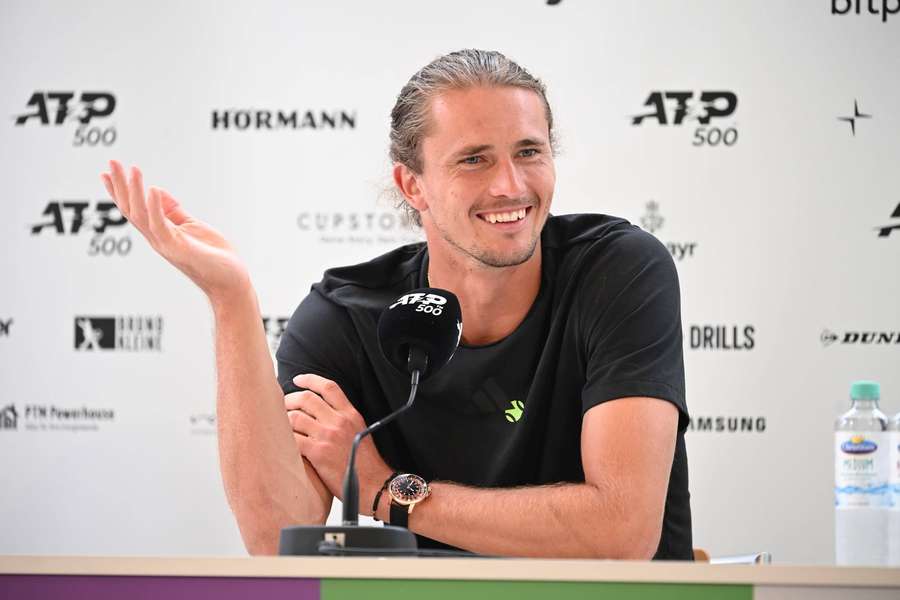 Zverev während seiner Pressekonferenz