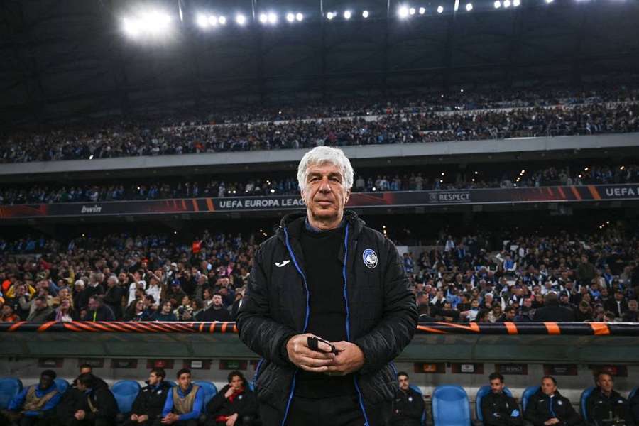 Gian Piero Gasperini au Vélodrome lors du match en demi-finale de Ligue Europa.