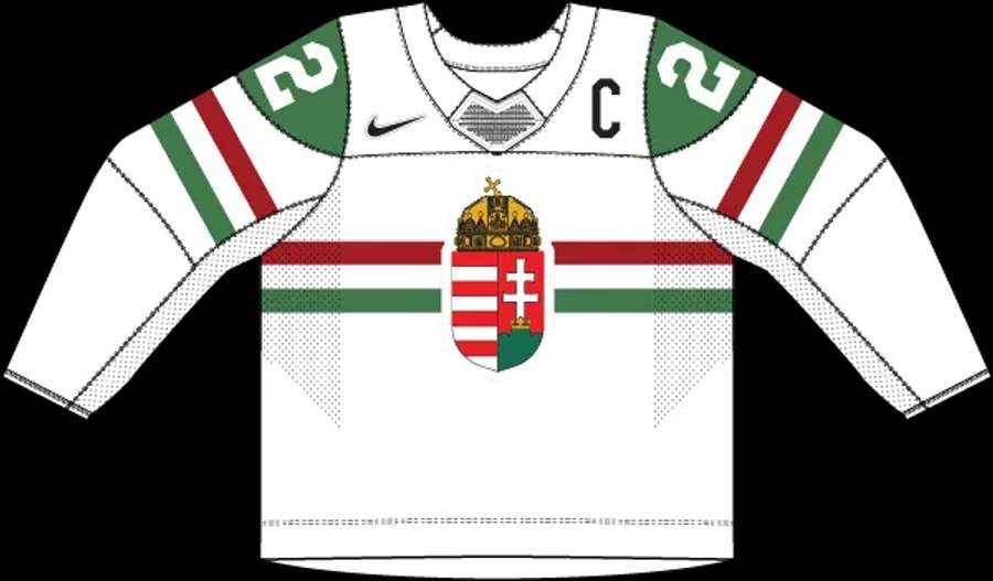 Bílý dres Maďarska.