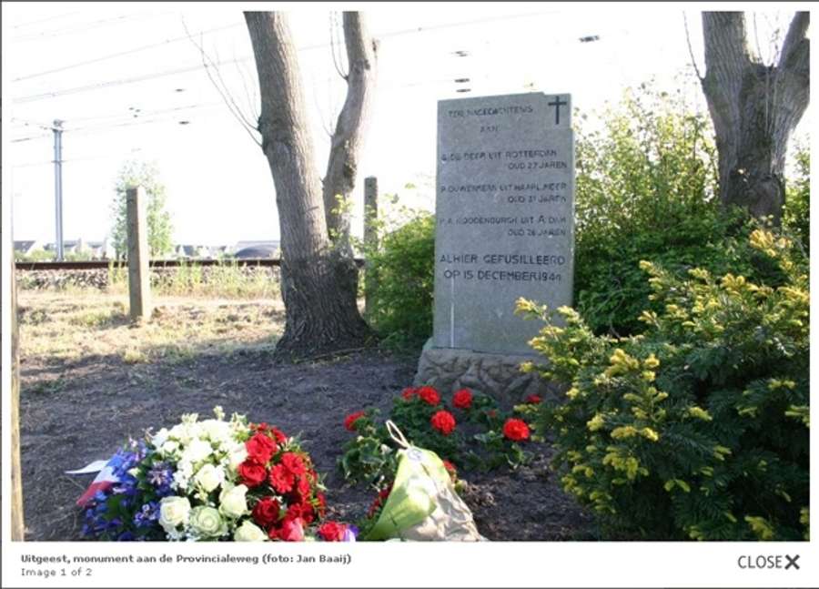 Monument for Piet Roodenburgh, Ger de Beer, and Piet Ouwerkerk Monument for Piet Roodenburgh, Ger de Beer, and Piet Ouwerkerk