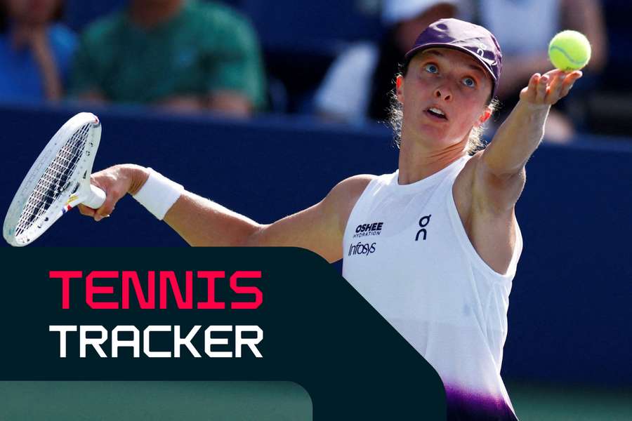Poland's Iga Swiatek is in action at the US Open today