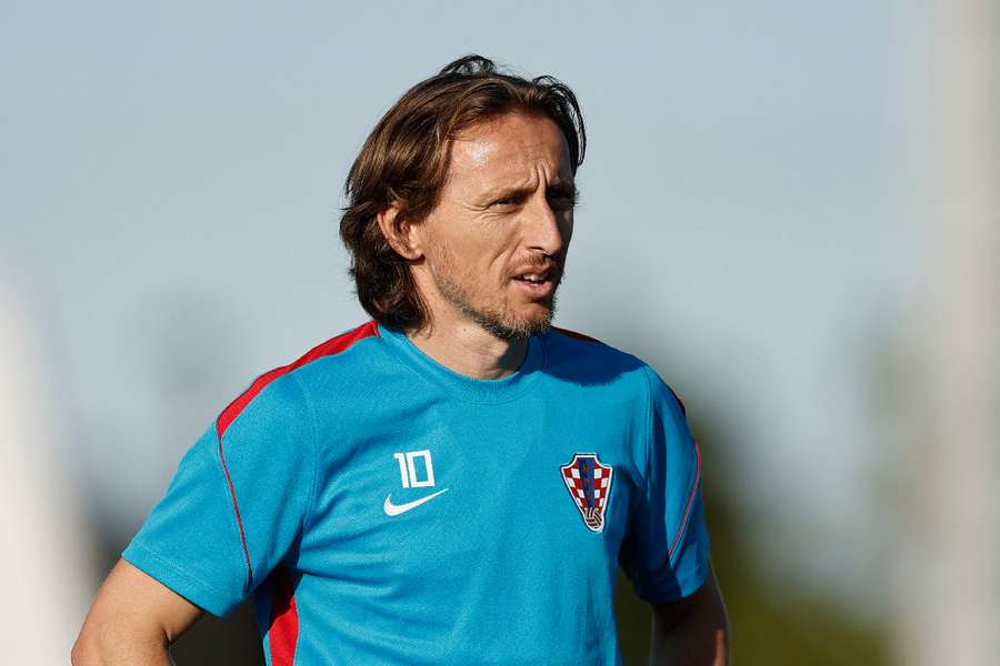 Modric in training