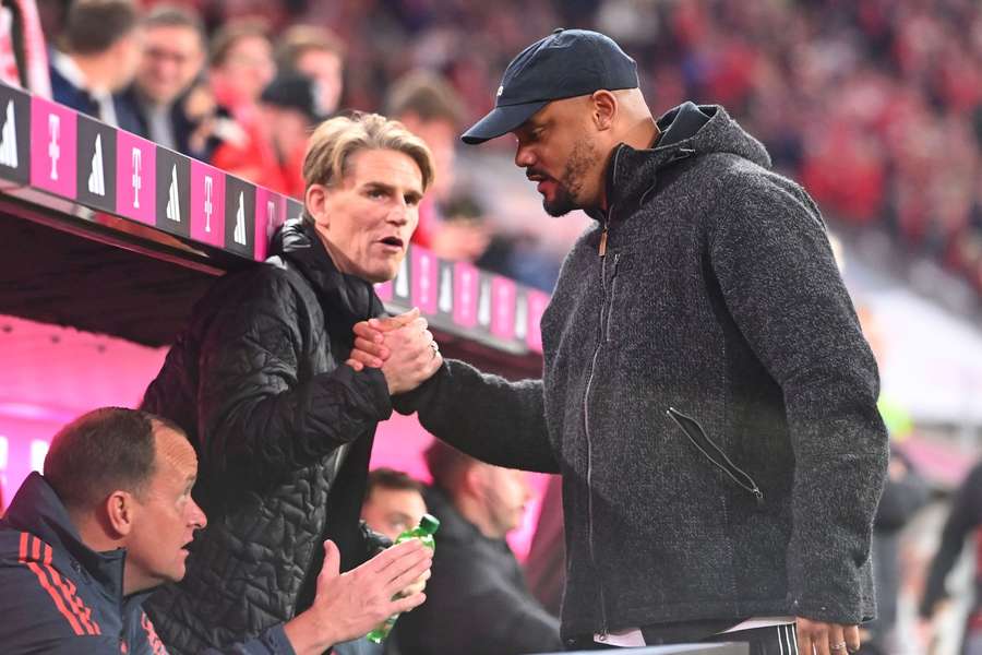 Freund (l.) ist mit dem aktuellen Kader zufrieden